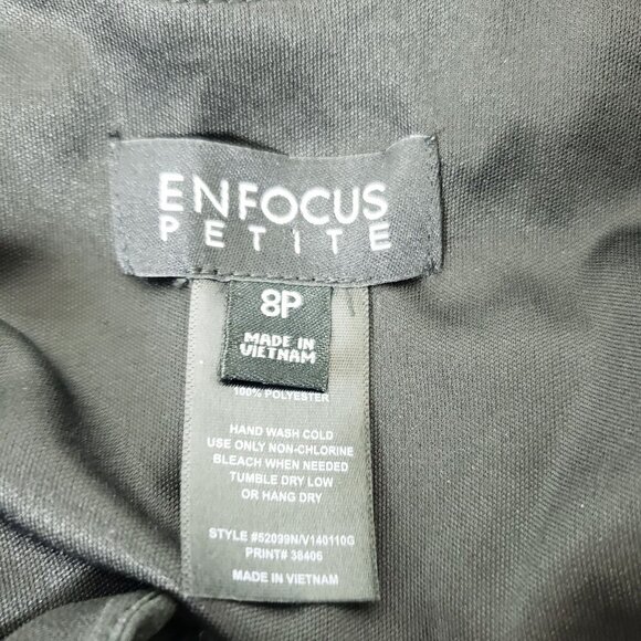 ENFOCUS Sleeveless Dress Women's Size 8 Petite Chevron Pattern - Picture 5 of 6